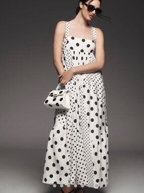 Anthropologie XL Maeve Sleeveless Square Neck Babydoll Maxi Dress